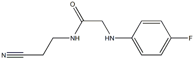 N-(2-cyanoethyl)-2-[(4-fluorophenyl)amino]acetamide Struktur