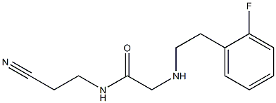 N-(2-cyanoethyl)-2-{[2-(2-fluorophenyl)ethyl]amino}acetamide Struktur