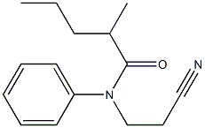 N-(2-cyanoethyl)-2-methyl-N-phenylpentanamide Struktur