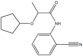 N-(2-cyanophenyl)-2-(cyclopentyloxy)propanamide Struktur