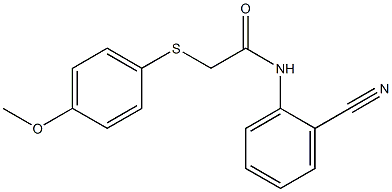 N-(2-cyanophenyl)-2-[(4-methoxyphenyl)sulfanyl]acetamide Struktur