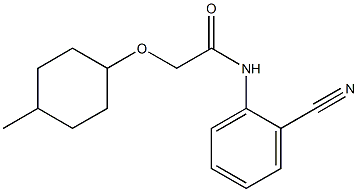 N-(2-cyanophenyl)-2-[(4-methylcyclohexyl)oxy]acetamide Struktur