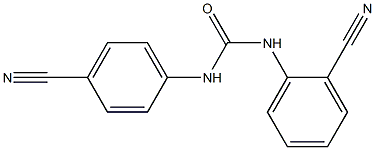 N-(2-cyanophenyl)-N'-(4-cyanophenyl)urea Struktur