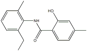 N-(2-ethyl-6-methylphenyl)-2-hydroxy-4-methylbenzamide Struktur