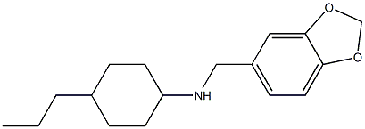 N-(2H-1,3-benzodioxol-5-ylmethyl)-4-propylcyclohexan-1-amine Struktur