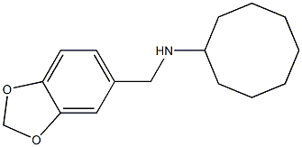 N-(2H-1,3-benzodioxol-5-ylmethyl)cyclooctanamine Struktur