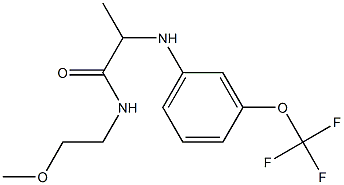 N-(2-methoxyethyl)-2-{[3-(trifluoromethoxy)phenyl]amino}propanamide Struktur