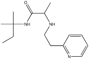 N-(2-methylbutan-2-yl)-2-{[2-(pyridin-2-yl)ethyl]amino}propanamide Struktur