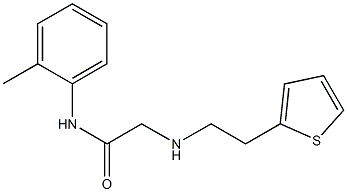 N-(2-methylphenyl)-2-{[2-(thiophen-2-yl)ethyl]amino}acetamide Struktur