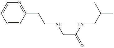 N-(2-methylpropyl)-2-{[2-(pyridin-2-yl)ethyl]amino}acetamide Struktur