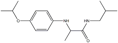 N-(2-methylpropyl)-2-{[4-(propan-2-yloxy)phenyl]amino}propanamide Struktur