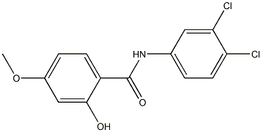 N-(3,4-dichlorophenyl)-2-hydroxy-4-methoxybenzamide Struktur