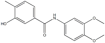 N-(3,4-dimethoxyphenyl)-3-hydroxy-4-methylbenzamide Struktur