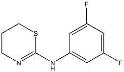 N-(3,5-difluorophenyl)-5,6-dihydro-4H-1,3-thiazin-2-amine Struktur