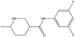 N-(3,5-difluorophenyl)-6-methylpiperidine-3-carboxamide Struktur