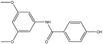 N-(3,5-dimethoxyphenyl)-4-hydroxybenzamide Struktur