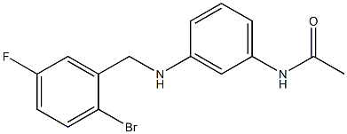 N-(3-{[(2-bromo-5-fluorophenyl)methyl]amino}phenyl)acetamide Struktur