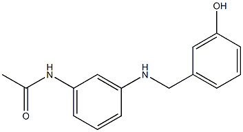 N-(3-{[(3-hydroxyphenyl)methyl]amino}phenyl)acetamide Struktur