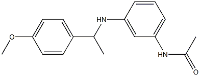 N-(3-{[1-(4-methoxyphenyl)ethyl]amino}phenyl)acetamide Struktur