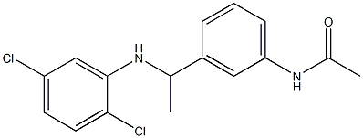 N-(3-{1-[(2,5-dichlorophenyl)amino]ethyl}phenyl)acetamide Struktur