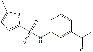 N-(3-acetylphenyl)-5-methylthiophene-2-sulfonamide Struktur