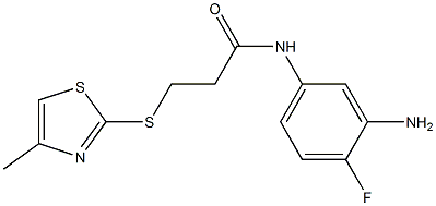 N-(3-amino-4-fluorophenyl)-3-[(4-methyl-1,3-thiazol-2-yl)sulfanyl]propanamide Struktur