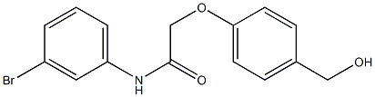 N-(3-bromophenyl)-2-[4-(hydroxymethyl)phenoxy]acetamide Struktur