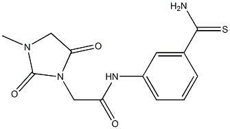 N-(3-carbamothioylphenyl)-2-(3-methyl-2,5-dioxoimidazolidin-1-yl)acetamide Struktur