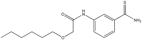 N-(3-carbamothioylphenyl)-2-(hexyloxy)acetamide Struktur