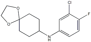 N-(3-chloro-4-fluorophenyl)-1,4-dioxaspiro[4.5]decan-8-amine Struktur