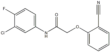 N-(3-chloro-4-fluorophenyl)-2-(2-cyanophenoxy)acetamide Struktur