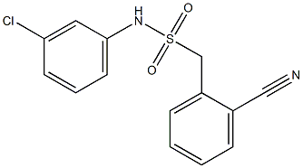 N-(3-chlorophenyl)-1-(2-cyanophenyl)methanesulfonamide Struktur