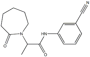 N-(3-cyanophenyl)-2-(2-oxoazepan-1-yl)propanamide Struktur