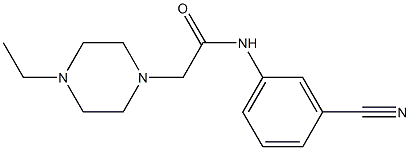 N-(3-cyanophenyl)-2-(4-ethylpiperazin-1-yl)acetamide Struktur