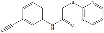 N-(3-cyanophenyl)-2-(pyrimidin-2-ylsulfanyl)acetamide Struktur