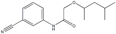 N-(3-cyanophenyl)-2-[(4-methylpentan-2-yl)oxy]acetamide Struktur