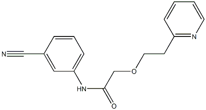 N-(3-cyanophenyl)-2-[2-(pyridin-2-yl)ethoxy]acetamide Struktur