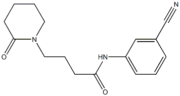 N-(3-cyanophenyl)-4-(2-oxopiperidin-1-yl)butanamide Struktur