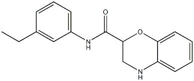 N-(3-ethylphenyl)-3,4-dihydro-2H-1,4-benzoxazine-2-carboxamide Struktur