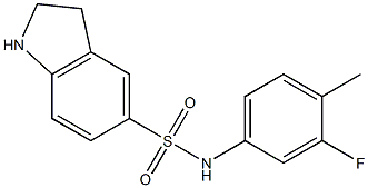 N-(3-fluoro-4-methylphenyl)-2,3-dihydro-1H-indole-5-sulfonamide Struktur