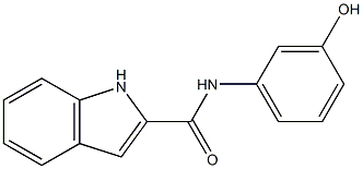 N-(3-hydroxyphenyl)-1H-indole-2-carboxamide Struktur