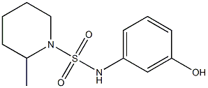 N-(3-hydroxyphenyl)-2-methylpiperidine-1-sulfonamide Struktur