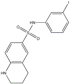 N-(3-iodophenyl)-1,2,3,4-tetrahydroquinoline-6-sulfonamide Struktur