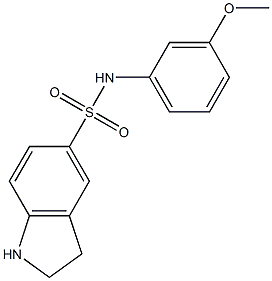 N-(3-methoxyphenyl)-2,3-dihydro-1H-indole-5-sulfonamide Struktur