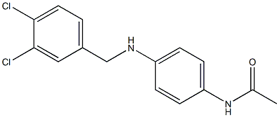 N-(4-{[(3,4-dichlorophenyl)methyl]amino}phenyl)acetamide Struktur