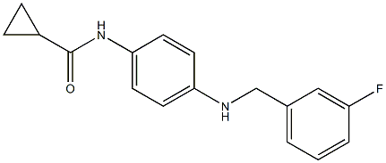 N-(4-{[(3-fluorophenyl)methyl]amino}phenyl)cyclopropanecarboxamide Struktur