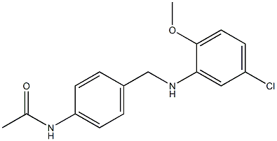 N-(4-{[(5-chloro-2-methoxyphenyl)amino]methyl}phenyl)acetamide Struktur