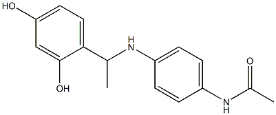 N-(4-{[1-(2,4-dihydroxyphenyl)ethyl]amino}phenyl)acetamide Struktur