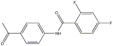 N-(4-acetylphenyl)-2,4-difluorobenzamide Struktur