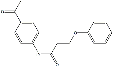 N-(4-acetylphenyl)-3-phenoxypropanamide Struktur